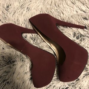 Charlotte Russe Maroon Pumps
